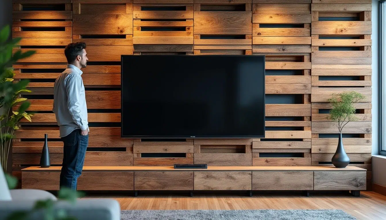 découvrez comment fabriquer une paroi tv en palettes avec nos astuces pratiques pour un design moderne et esthétique. transformez votre intérieur en alliant créativité et récup' tout en apportant une touche unique à votre décoration.