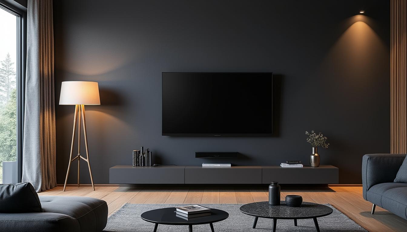 découvrez comment transformer votre salon avec un mur tv en palette noire. osez le choix audacieux qui allie élégance et modernité, tout en s'inspirant des dernières tendances déco. créez un espace unique et sophistiqué qui reflète votre personnalité.