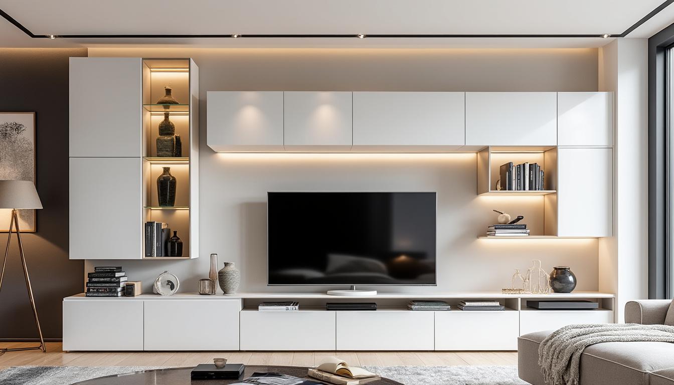 découvrez les avantages d'intégrer un meuble tv design blanc laqué cavalli dans votre décoration intérieure. alliant élégance et fonctionnalité, ce mobilier moderne apporte une touche chic et contemporaine à votre salon, tout en offrant un espace de rangement optimisé pour vos appareils électroniques. transformez votre intérieur avec style grâce à ce choix audacieux.