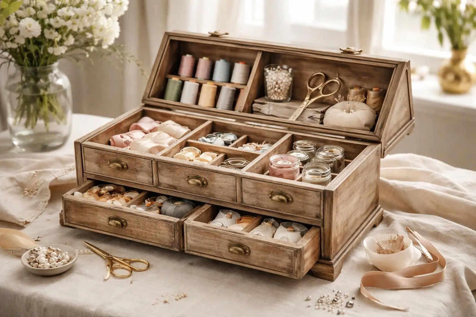découvrez comment customiser une travailleuse ancienne pour créer un rangement couture chic et élégant, alliant charme vintage et organisation pratique.