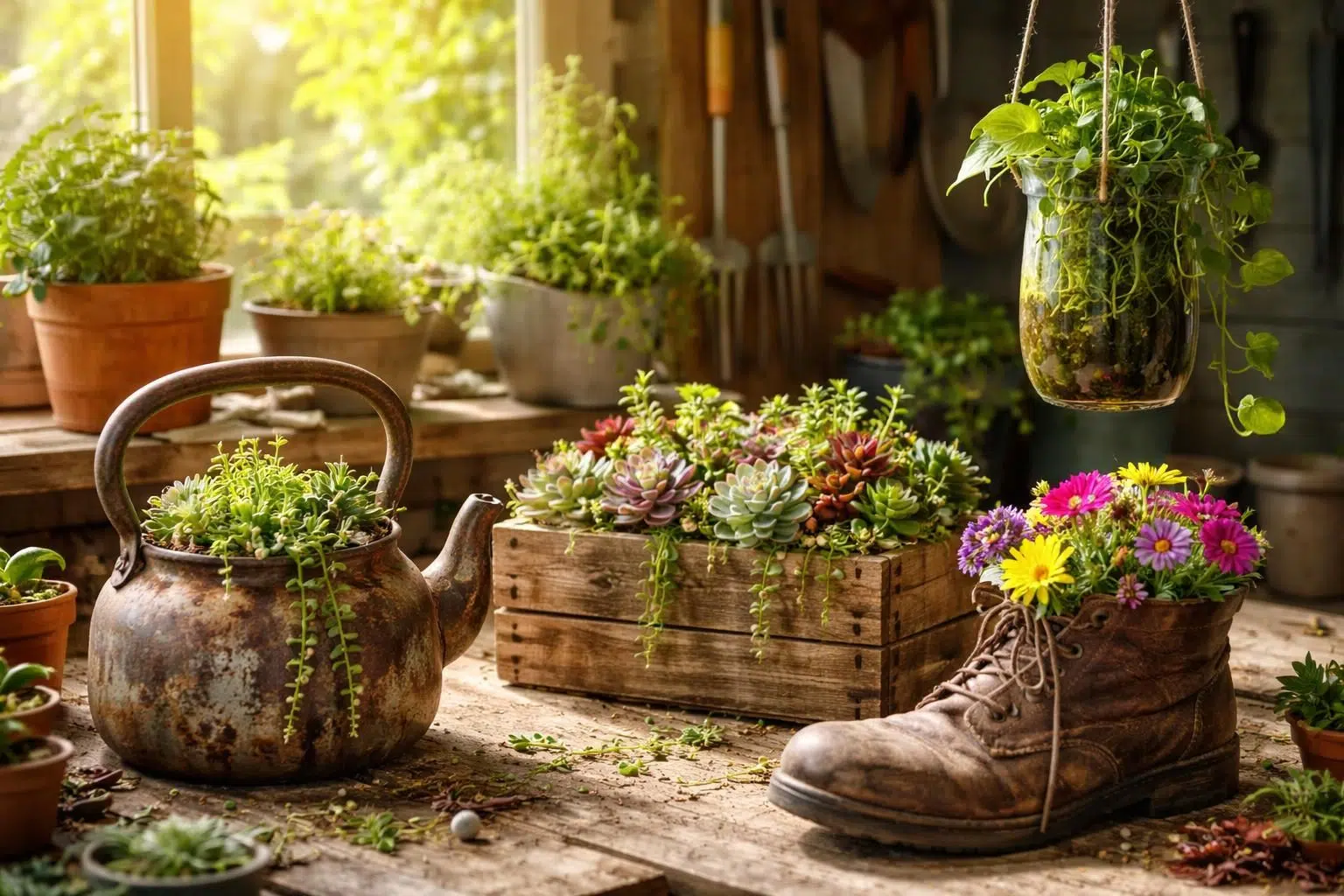 découvrez comment transformer vos vieux objets en pots de fleurs uniques et écologiques avec nos idées de récup. apportez une touche végétale originale à votre intérieur ou jardin tout en recyclant !