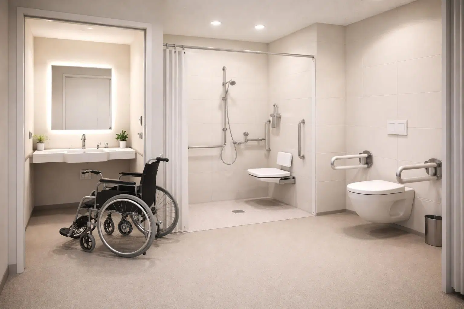 découvrez les règles essentielles pour aménager une salle de bain accessible aux personnes à mobilité réduite (pmr), avec les dimensions et surfaces recommandées pour garantir confort et sécurité.