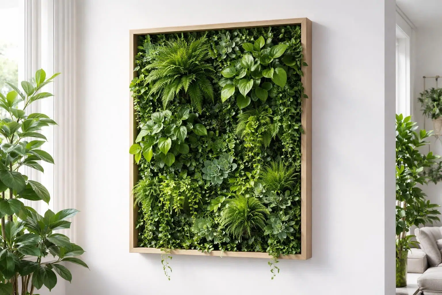 découvrez notre tableau mural de plantes vertes, la solution idéale pour créer un jardin vertical facile et esthétique, même dans les petits espaces.