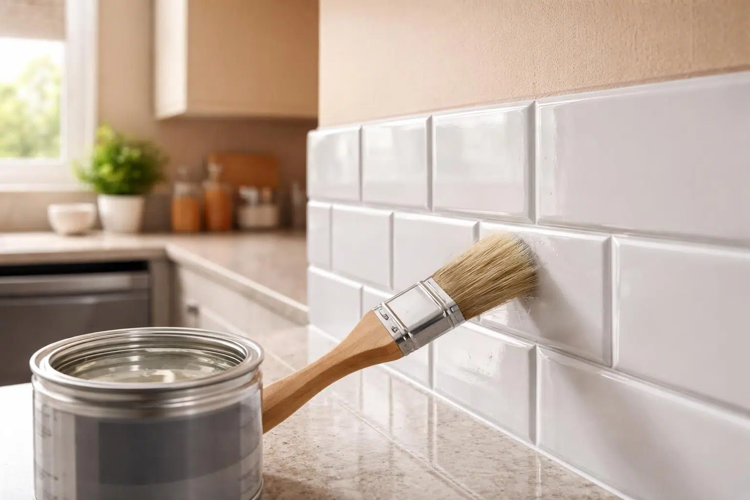 découvrez notre vernis pour carrelage mural, idéal pour protéger vos joints et préserver la peinture de votre cuisine contre l'humidité et les taches.