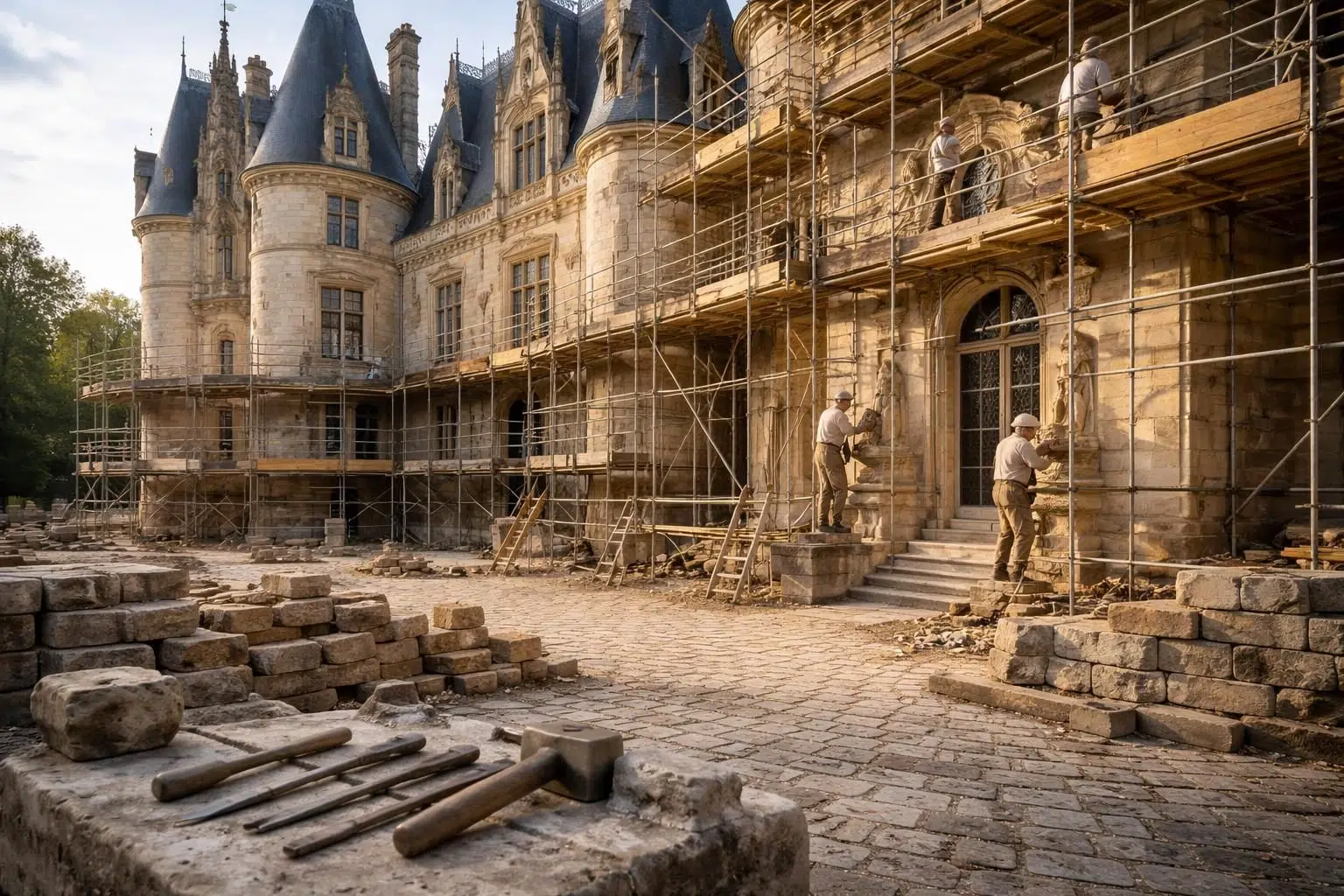 découvrez la rénovation du château d'esclimont, un projet prestigieux alliant patrimoine historique et savoir-faire d'exception.