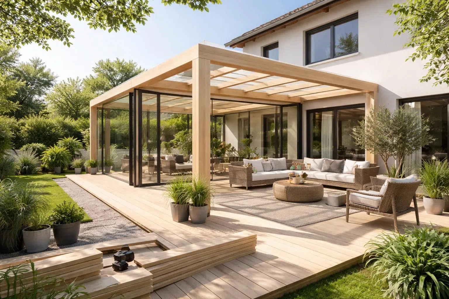 découvrez comment réussir votre projet d'extension sur une terrasse existante grâce à nos conseils pratiques et guide étape par étape pour un résultat optimal.